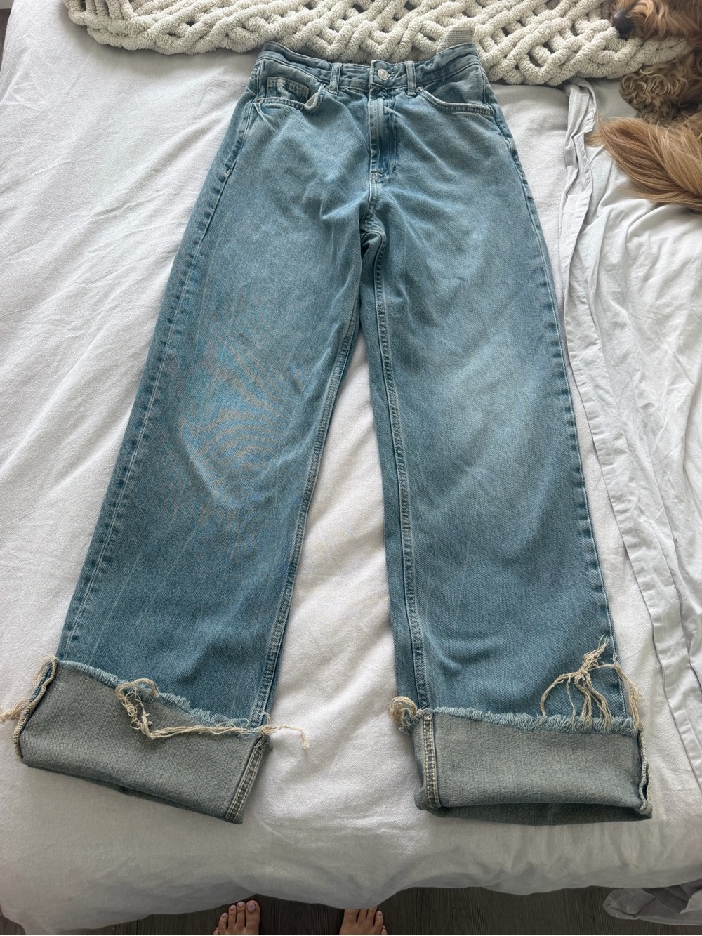 Zara Wide Leg Jeans in Blue